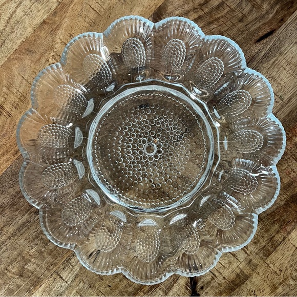 Devilled Egg, Platter, 11” Clear Glass, Serving, Dish. - Picture 2 of 8